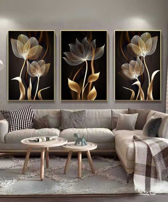 BLack Design 60*90 Cm Crystall Porsalein Painting Decorative Living Room